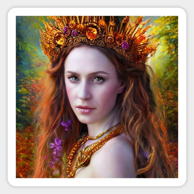 Celtic Princess #3 Sticker by Prilidiarts